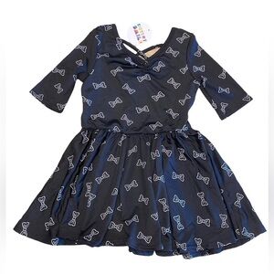 Dot Dot Smile Navy and White Bow Dress